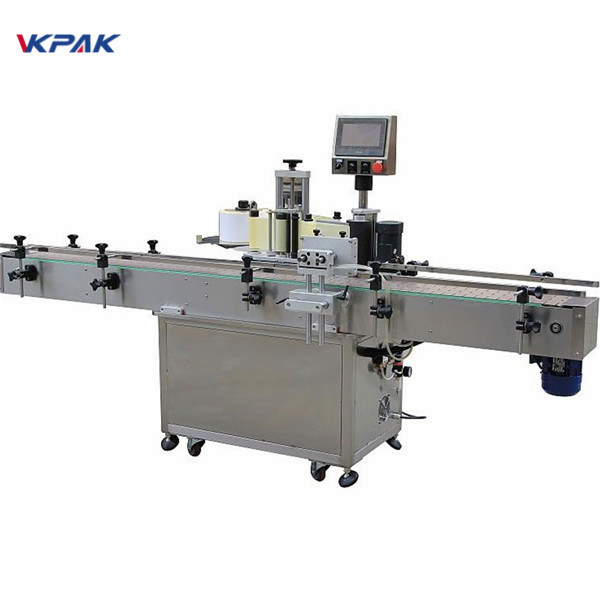 स्वचालित तेल ऊर्ध्वाधर स्व चिपकने वाला गोल बोतल लेबलिंग मशीन