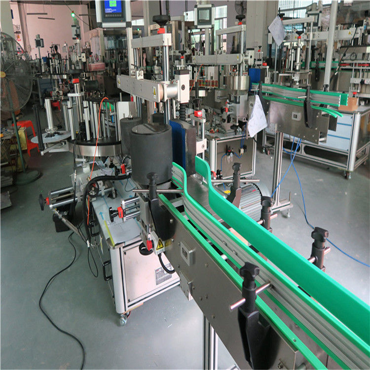 चीन डबल साइड स्व चिपकने वाला स्टीकर बोतल लेबलिंग मशीन 190 मिमी ऊंचाई मैक्स आपूर्तिकर्ता